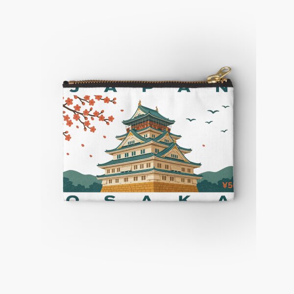 Item preview, Vintage Japan Osaka Castle Cherry Blossom Postage Stamp Vector designed and sold by Shutter-Dragon.