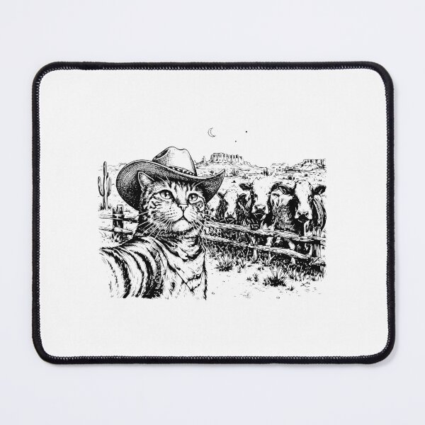Item preview, Cowboy Cat With Cigar And Cows designed and sold by notajojosfan.