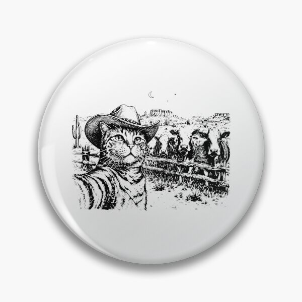 Item preview, Cowboy Cat With Cigar And Cows designed and sold by notajojosfan.