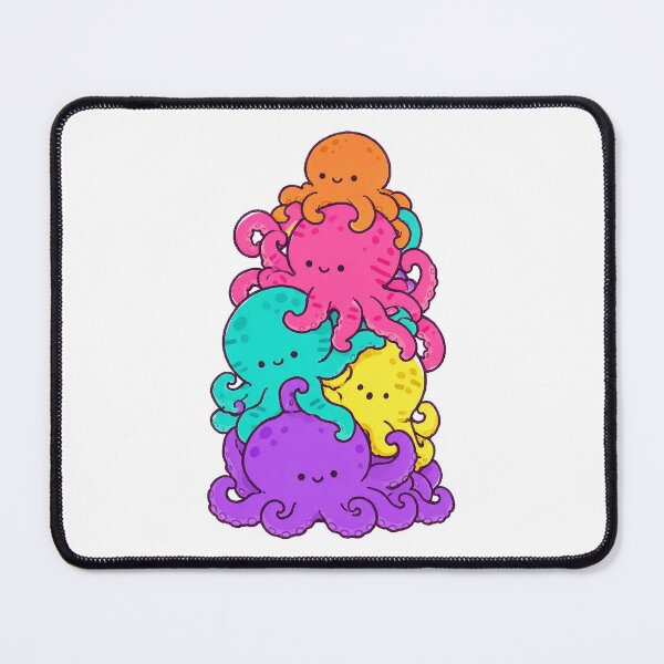 Item preview, Octopus Tower – Five Colorful Sea Friends with Curled Arms designed and sold by AliveStyle.