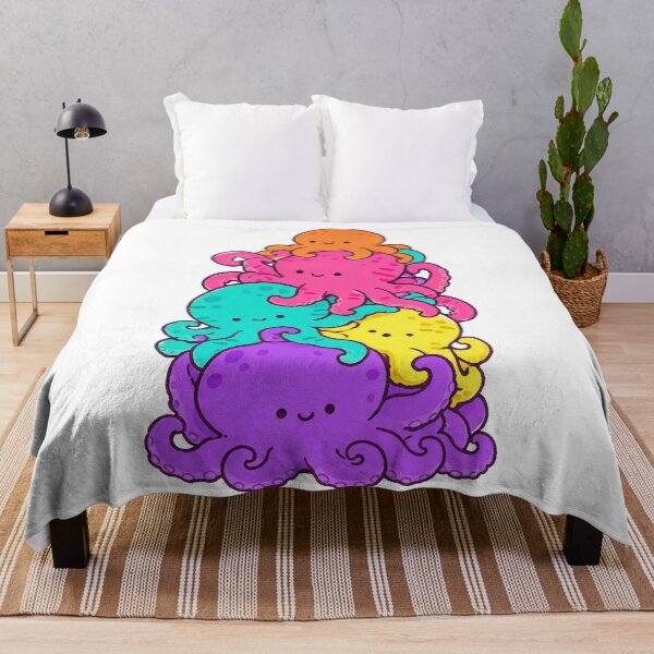 Item preview, Octopus Tower – Five Colorful Sea Friends with Curled Arms designed and sold by AliveStyle.