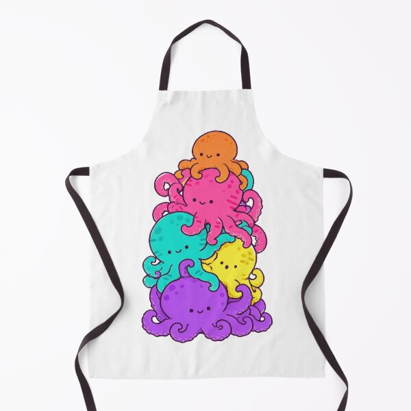 Item preview, Octopus Tower – Five Colorful Sea Friends with Curled Arms designed and sold by AliveStyle.