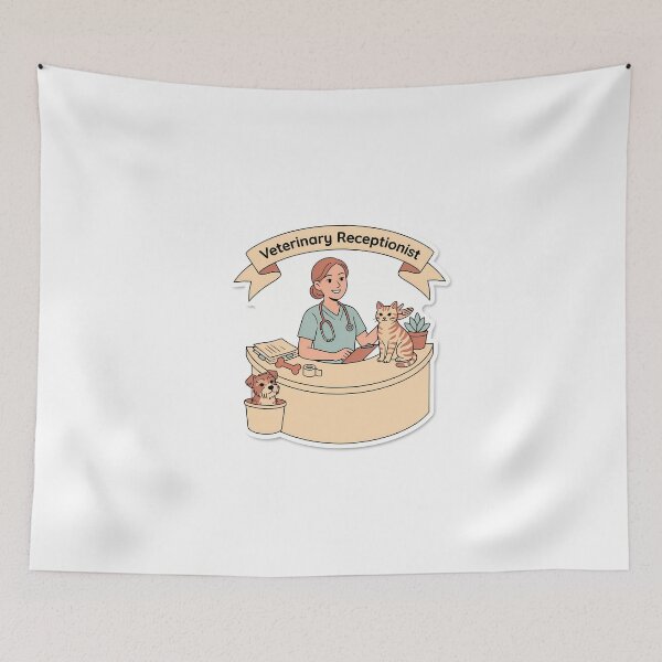 Item preview, Veterinary Receptionist Minimalist designed and sold by NiftyWrx.
