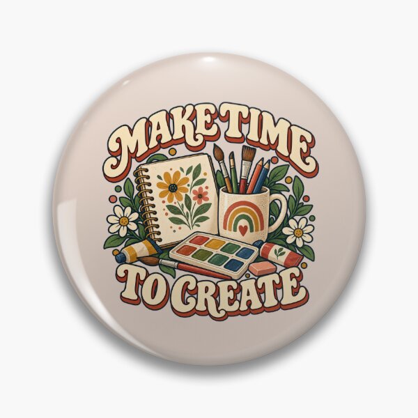Item preview, Make Time to Create Retro Artist Design designed and sold by Mostafa Studio.