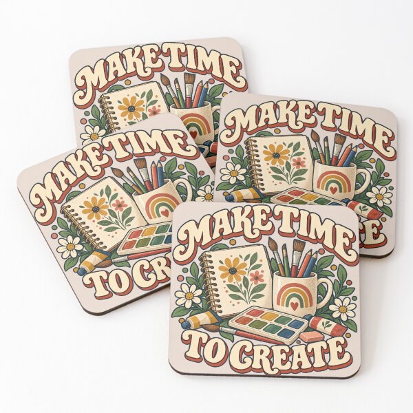 Item preview, Make Time to Create Retro Artist Design designed and sold by Mostafa Studio.