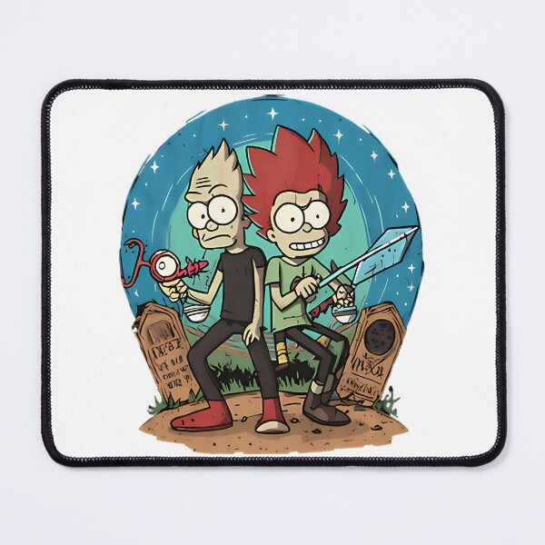 Item preview, Rick and Simpsons Inspired Cartoon Mashup Fan Art Design designed and sold by ColourofAcedia.
