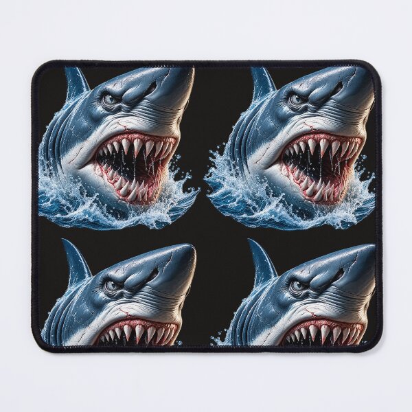 Item preview, Fierce Great White Shark Emerging From Water designed and sold by JojoStudio84.