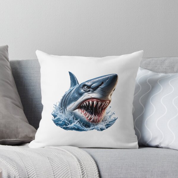 Item preview, Fierce Great White Shark Emerging From Water designed and sold by JojoStudio84.