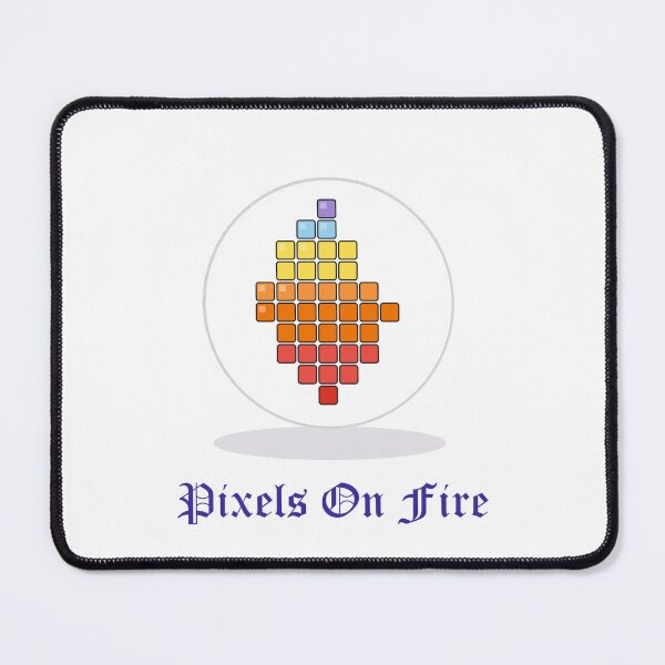 Item preview, Pixels On Fire Retro Pixel-Art Flame Graphic Sticker designed and sold by UmarCreates.