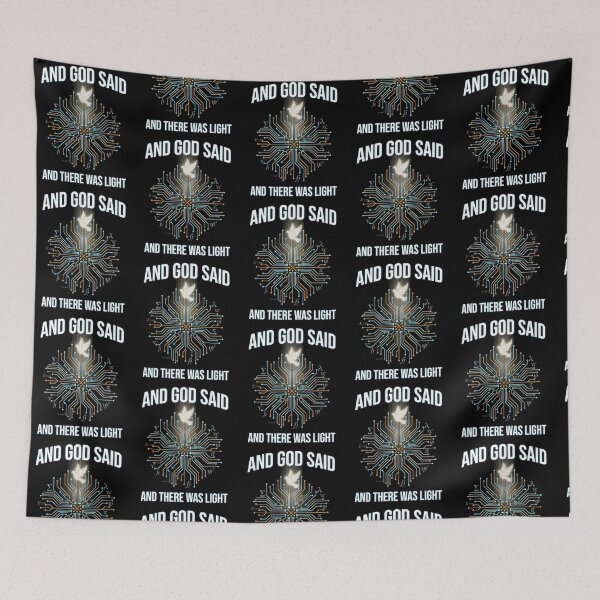 Item preview, And God Said And There Was Light Math Joke Christian designed and sold by Redgiant87x.