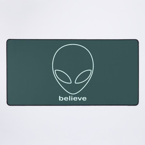 Item preview, Alien Believe Retro Sci Fi Minimalist Graphic - Light Cyan designed and sold by VoglR.