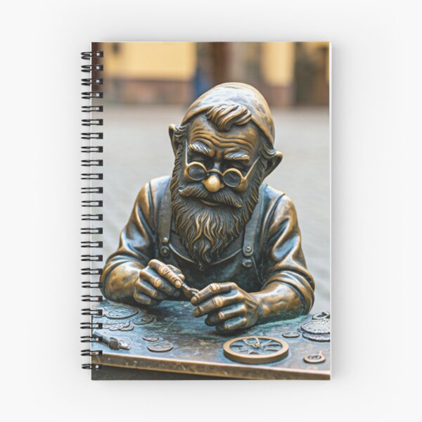 Item preview, Gnome Watchmaker Art Print – Watchmaker Gift, Poland Travel Decor designed and sold by Purrfecta.