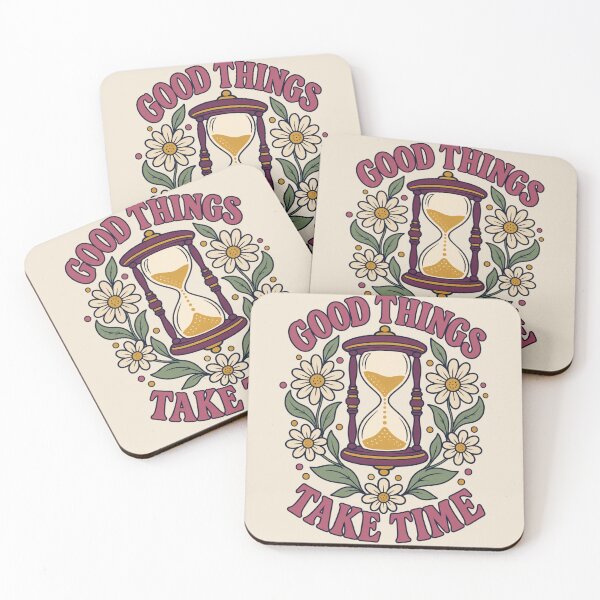 Item preview, Good Things Take Time Floral Hourglass designed and sold by Mostafa Studio.