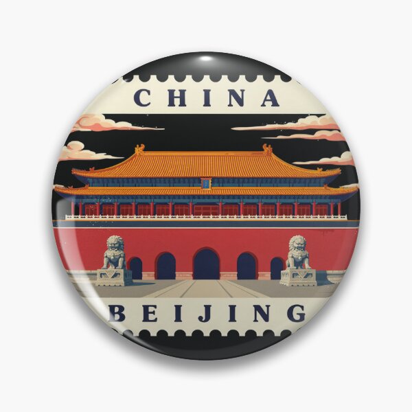 Item preview, Vintage China Beijing Forbidden City Postage Stamp Vector designed and sold by Shutter-Dragon.