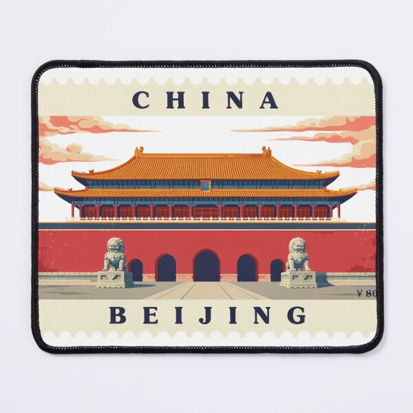 Item preview, Vintage China Beijing Forbidden City Postage Stamp Vector designed and sold by Shutter-Dragon.