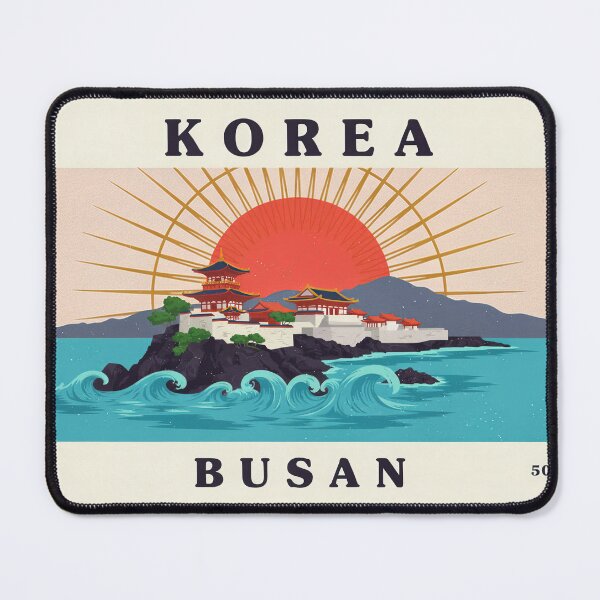 Item preview, Vintage Korea Busan Haedong Yonggungsa Temple Postage Stamp Vector designed and sold by Shutter-Dragon.