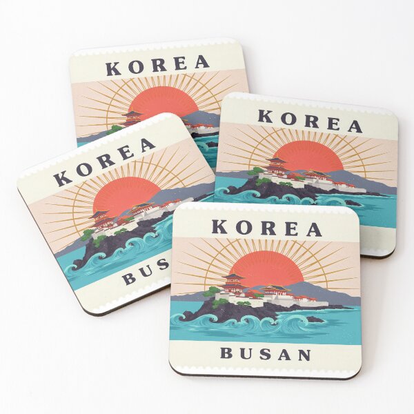 Item preview, Vintage Korea Busan Haedong Yonggungsa Temple Postage Stamp Vector designed and sold by Shutter-Dragon.