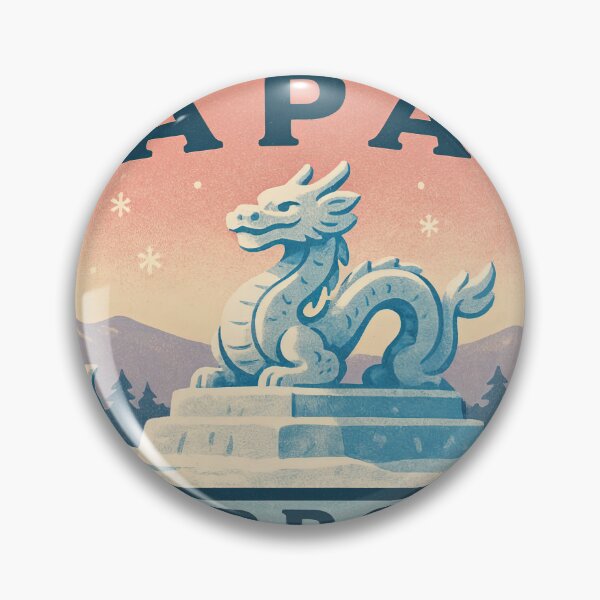 Item preview, Vintage Japan Sapporo Snow Festival Dragon Sculpture Postage Stamp Vector designed and sold by Shutter-Dragon.
