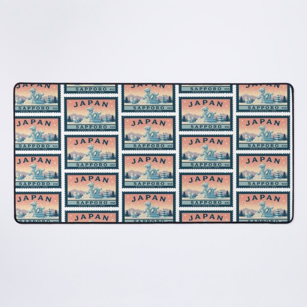 Item preview, Vintage Japan Sapporo Snow Festival Dragon Sculpture Postage Stamp Vector designed and sold by Shutter-Dragon.