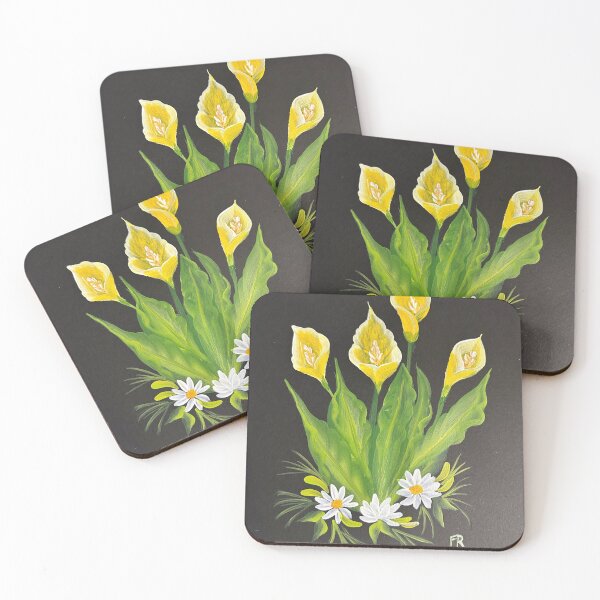 Item preview, Yellow Calla Lillies in Autumn designed and sold by Flower Art by FR.