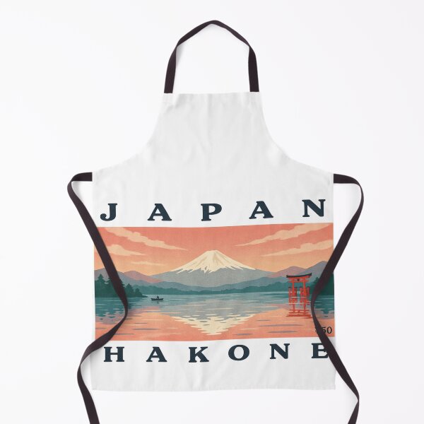 Item preview, Vintage Japan Hakone Lake Ashi Mount Fuji Postage Stamp Vector designed and sold by Shutter-Dragon.