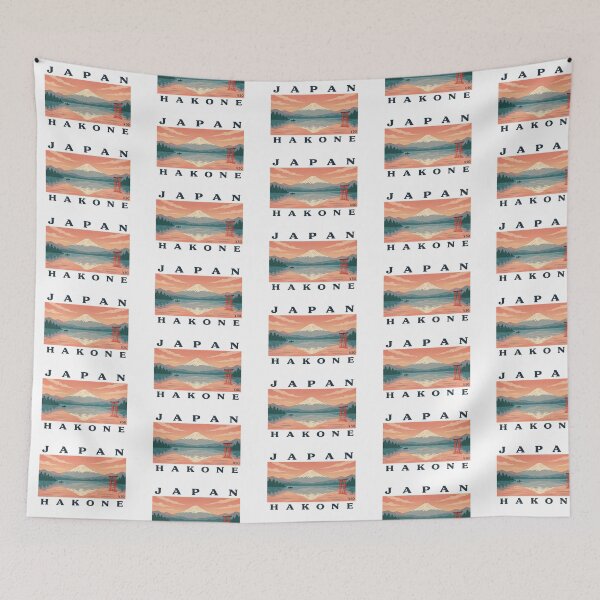Item preview, Vintage Japan Hakone Lake Ashi Mount Fuji Postage Stamp Vector designed and sold by Shutter-Dragon.