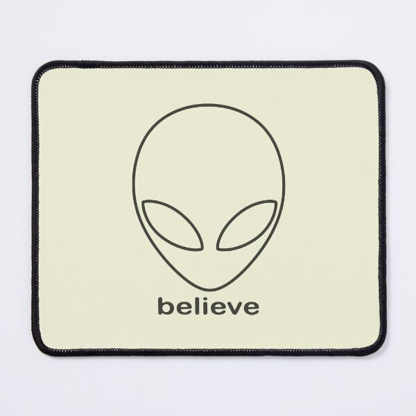Item preview, Alien Believe Retro Sci Fi Minimalist Graphic - Black designed and sold by VoglR.