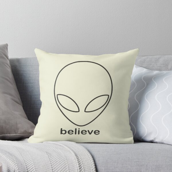 Item preview, Alien Believe Retro Sci Fi Minimalist Graphic - Black designed and sold by VoglR.