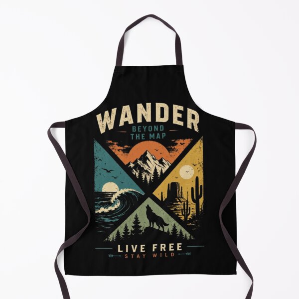 Item preview, Wander Beyond The Map Vintage Outdoor Nature Adventure designed and sold by Dogandesighn.