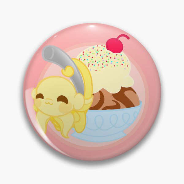Item preview, Ice cream with cute banana monkey pink background designed and sold by Passerby Banana.
