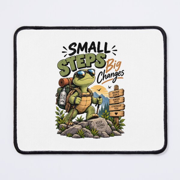 Item preview, Small Steps Big Changes Funny Motivational Turtle Hiking Adventure designed and sold by BDLuck2021.