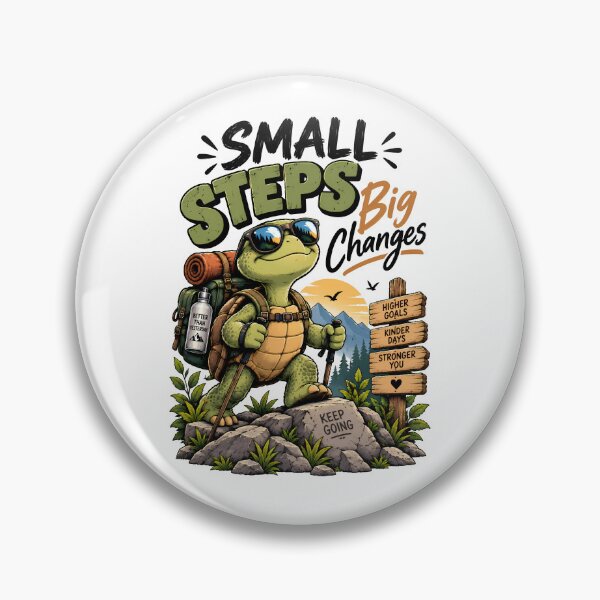 Item preview, Small Steps Big Changes Funny Motivational Turtle Hiking Adventure designed and sold by BDLuck2021.