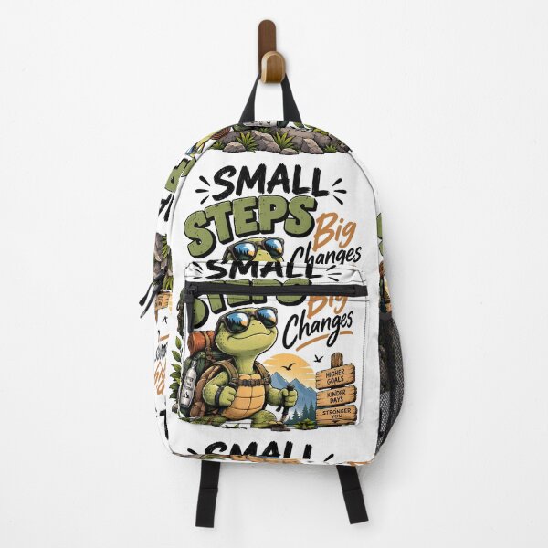 Item preview, Small Steps Big Changes Funny Motivational Turtle Hiking Adventure designed and sold by BDLuck2021.