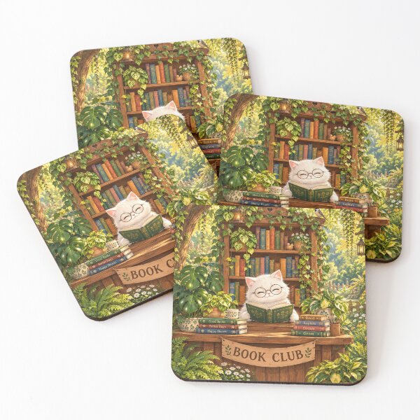 Item preview, Cozy Book Club Cat in Garden designed and sold by Pure Craft.