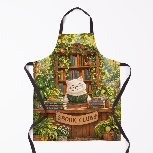 Item preview, Cozy Book Club Cat in Garden designed and sold by Pure Craft.