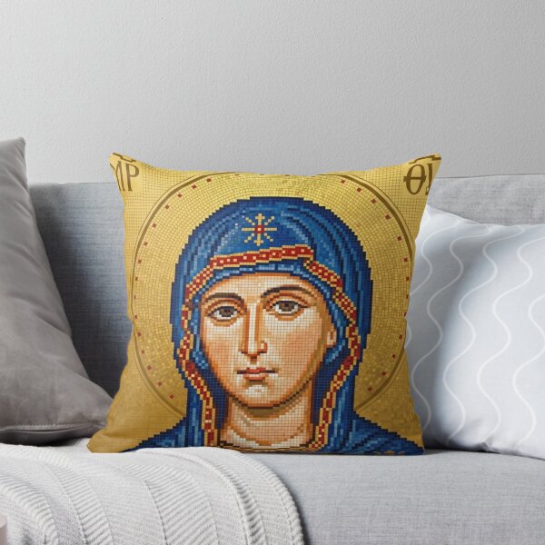 Item preview, Byzantine Icon of the Virgin Mary Christian Sacred Art designed and sold by MantoSagrado.