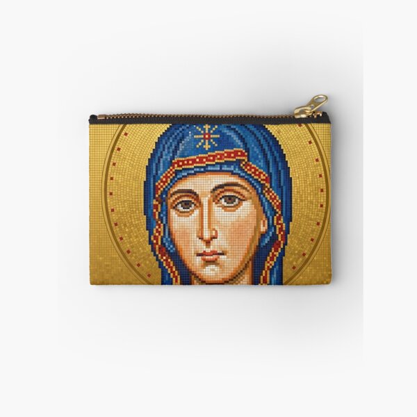 Item preview, Byzantine Icon of the Virgin Mary Christian Sacred Art designed and sold by MantoSagrado.