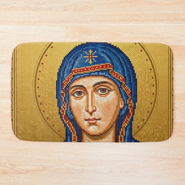 Item preview, Byzantine Icon of the Virgin Mary Christian Sacred Art designed and sold by MantoSagrado.