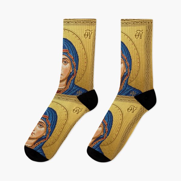 Item preview, Byzantine Icon of the Virgin Mary Christian Sacred Art designed and sold by MantoSagrado.