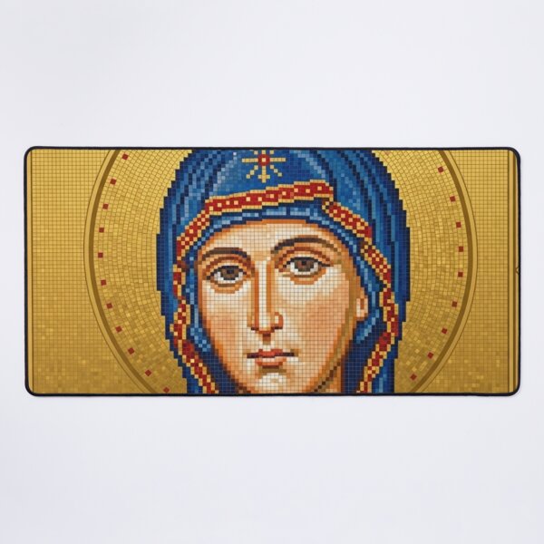 Item preview, Byzantine Icon of the Virgin Mary Christian Sacred Art designed and sold by MantoSagrado.