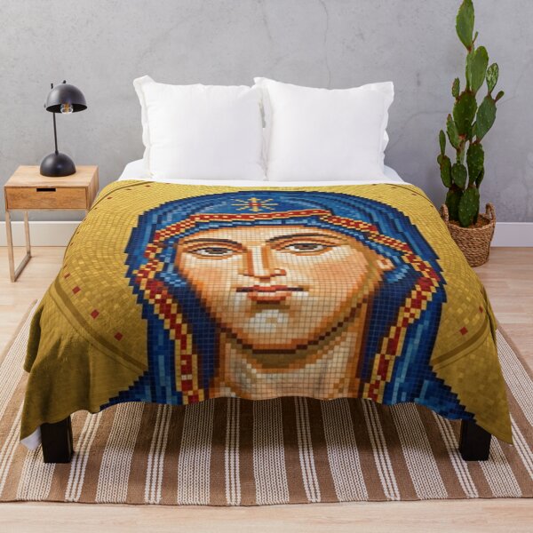 Item preview, Byzantine Icon of the Virgin Mary Christian Sacred Art designed and sold by MantoSagrado.