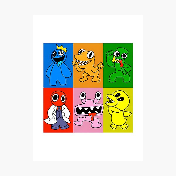Item preview, Colorful Rainbow Friends Cute Cartoon Characters Design designed and sold by Prokop.