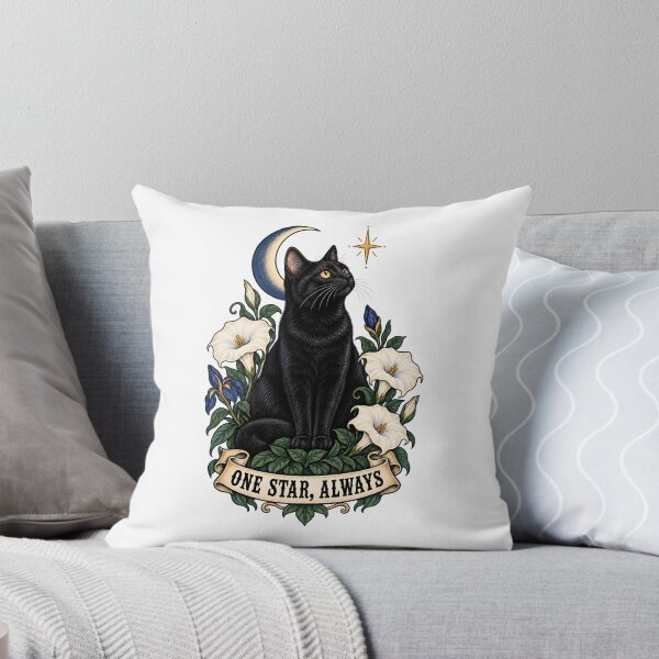 Item preview, One Star Always Mystic Black Cat Art designed and sold by Old's Cool Cat Studio.