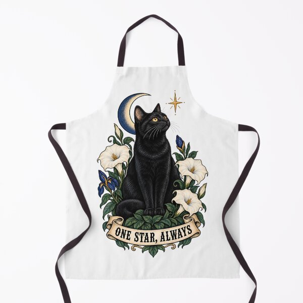 Item preview, One Star Always Mystic Black Cat Art designed and sold by Old's Cool Cat Studio.