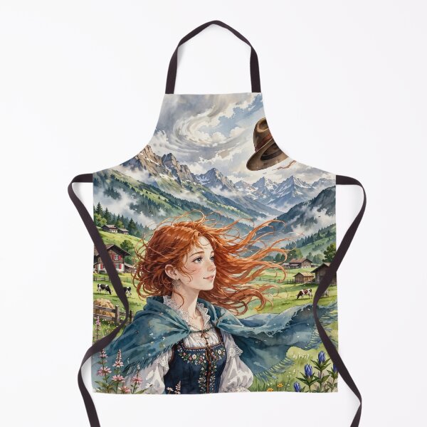 Item preview, Switzerland - Swiss Alps farms ,  Redhead Knight Time Traveler 2 designed and sold by DibujandoPorfa.