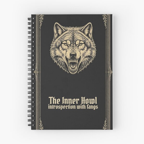Item preview, The Inner Howl Is What Happens When Introspection Grows Fangs — Dark Wolf Typography T-Shirt designed and sold by The Inner Howl.