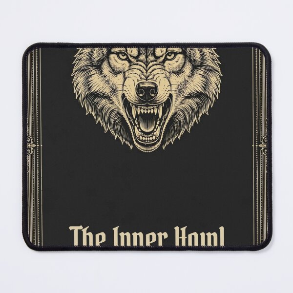 Item preview, The Inner Howl Is What Happens When Introspection Grows Fangs — Dark Wolf Typography T-Shirt designed and sold by The Inner Howl.