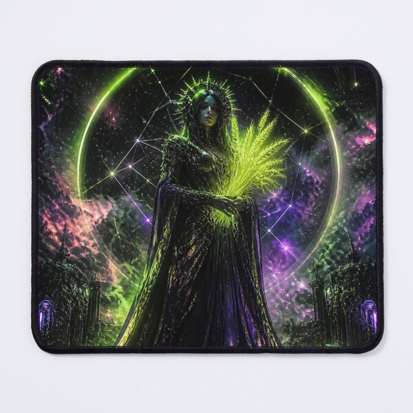 Item preview, Cyberpunk Virgo Zodiac - Neon Gothic Mechanical Maiden designed and sold by LazyDayzCo.
