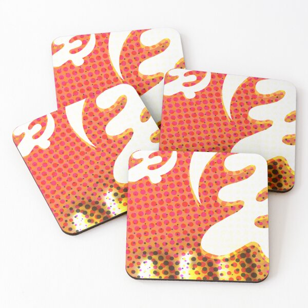 Item preview, Ghana Gye Nyame (Give to God White Symbol) Pink, Orange Gold Abstract Halftone designed and sold by ZodiacGradient.