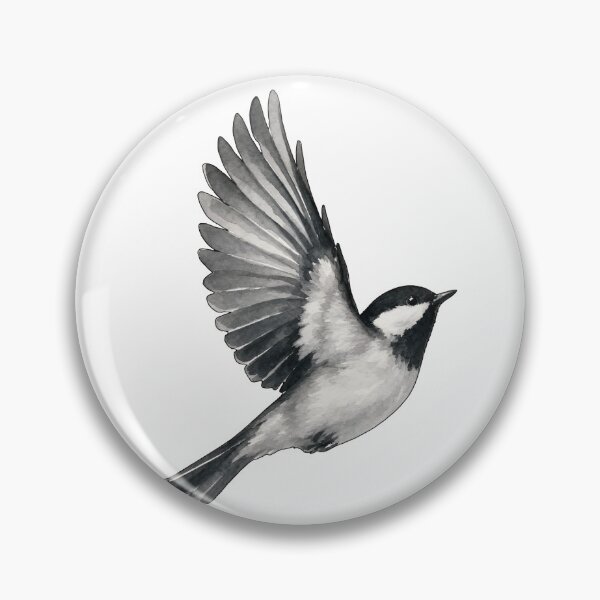 Item preview, Watercolor Chickadee in Flight designed and sold by STOXT.